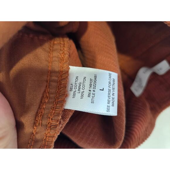 Altar'd State Rust Wide Leg High Waist Corduroy Pants Large - Picture 7 of 7